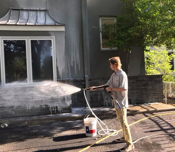 Professional cleaner demonstrating expertise