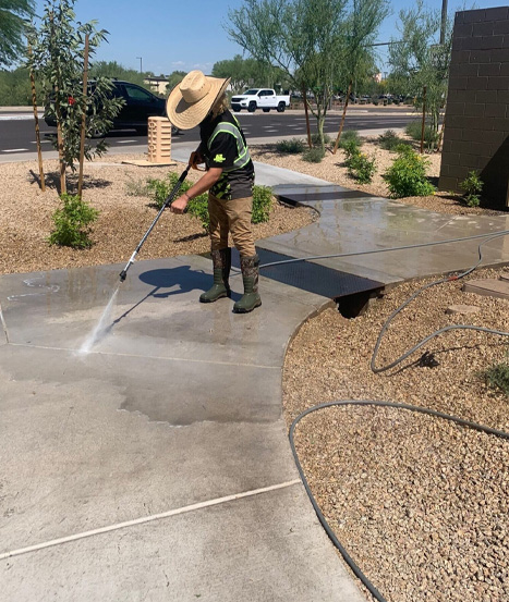 House siding pressure washing
